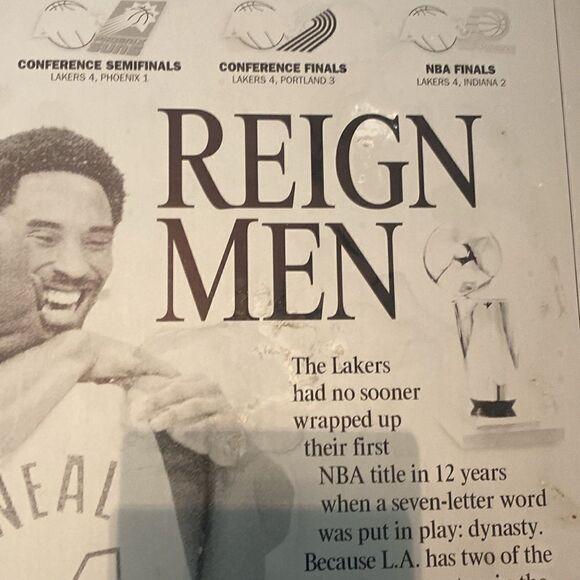 Rare Vintage LA Times Printing Plate Reign Men Lakers Commemorative June 13 '02 - Picture 6 of 7